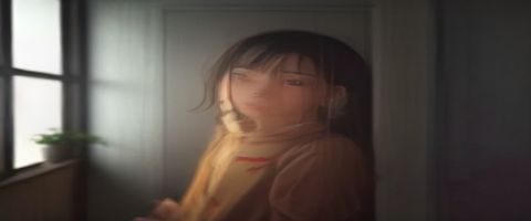 电影院放映厅场景，展示内容分级标识牌放置在售票窗口前，体现18禁电影的年龄限制执行环境